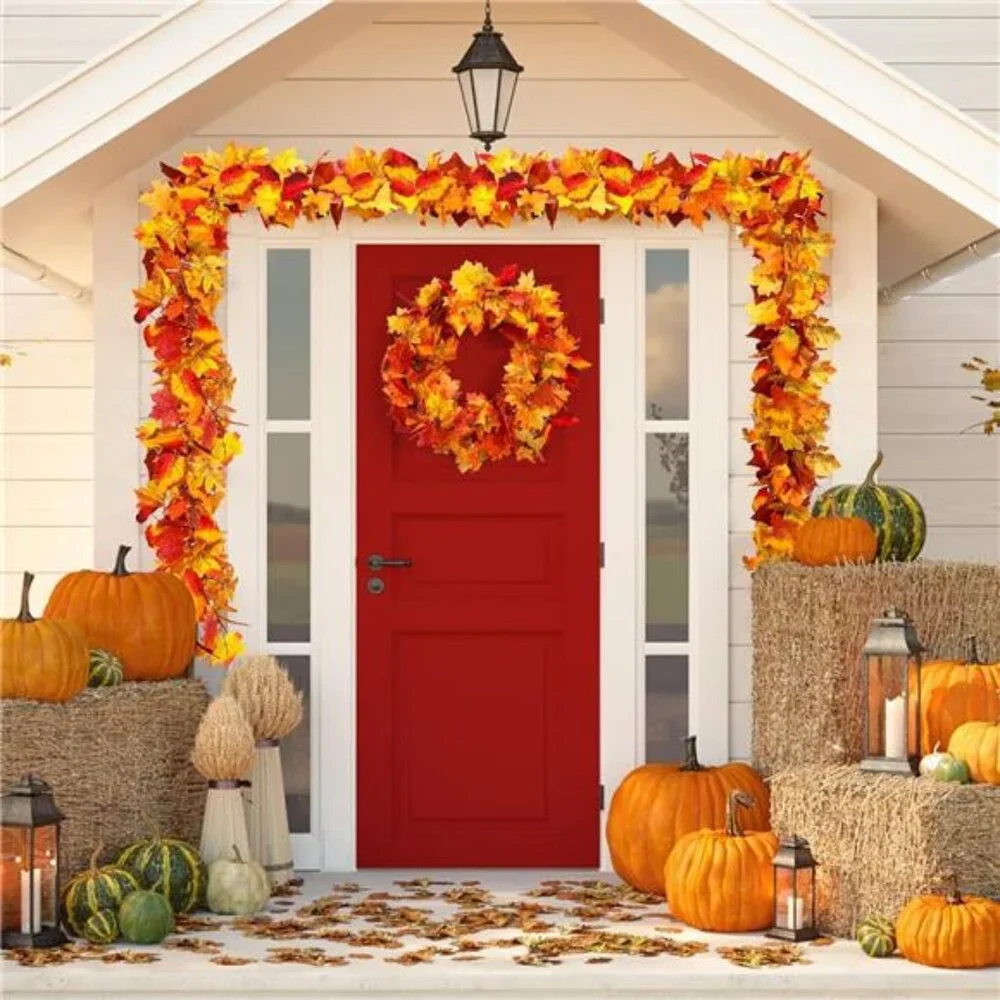 23.6Ft Fall Decor for Home Thanksgiving Decorations Lighted Fall Garland Maple
